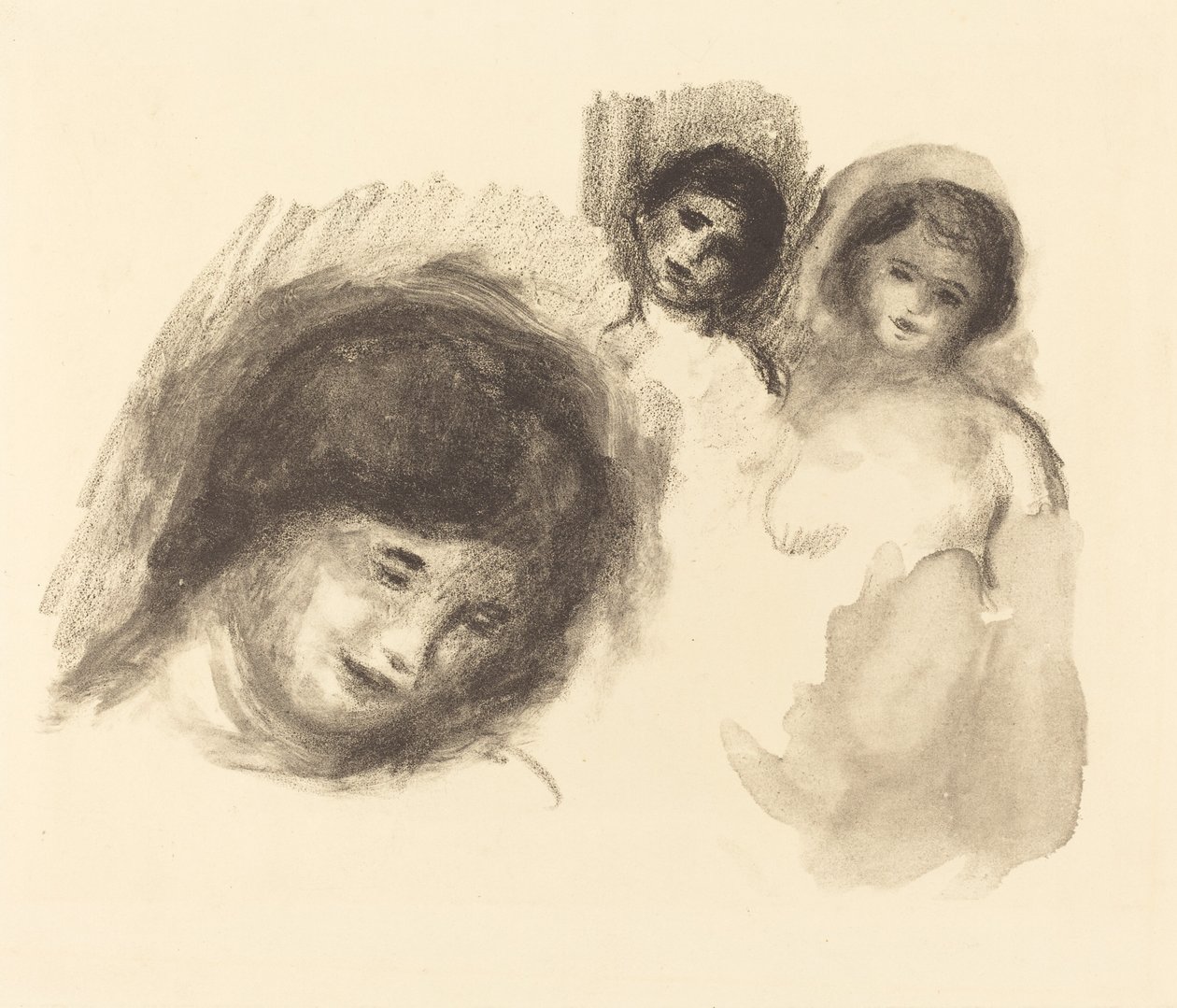 石头与三幅素描（La pierre au trois croquis） 作者 奥古斯特雷诺阿