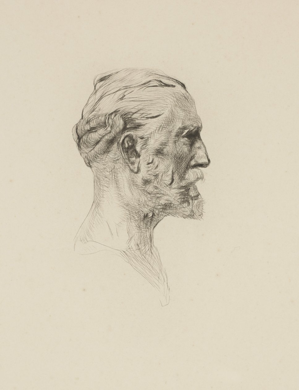 安东尼·普鲁斯特（Antonin Proust），约1884年（蚀刻） 作者 奥古斯特·罗丹（Auguste Rodin）