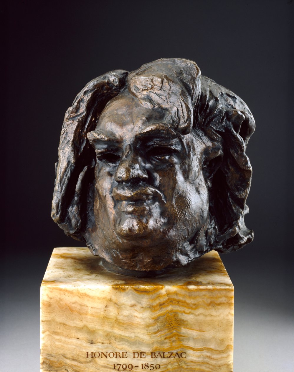 巴尔扎克，《最后的研究》前的头部，约1890年代 作者 奥古斯特·罗丹（Auguste Rodin）