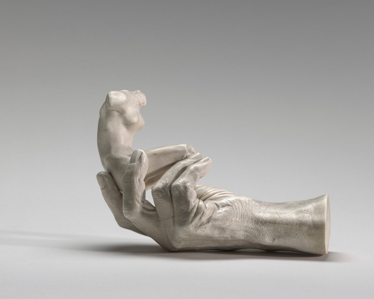 罗丹的手与一个女性形象 作者 奥古斯特·罗丹（Auguste Rodin）
