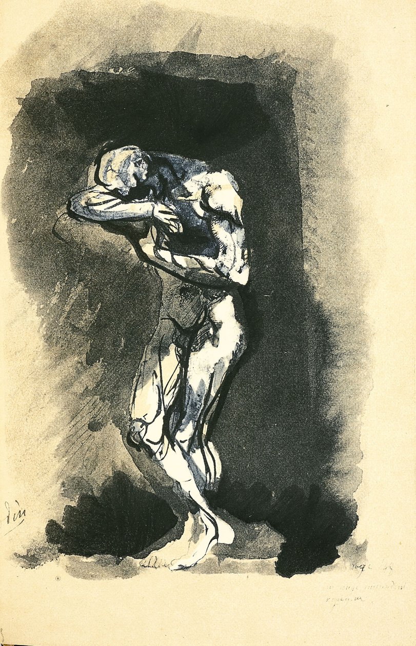 查尔斯-波德莱尔的《恶之花》插图，1887-1888。 作者 奥古斯特·罗丹（Auguste Rodin）
