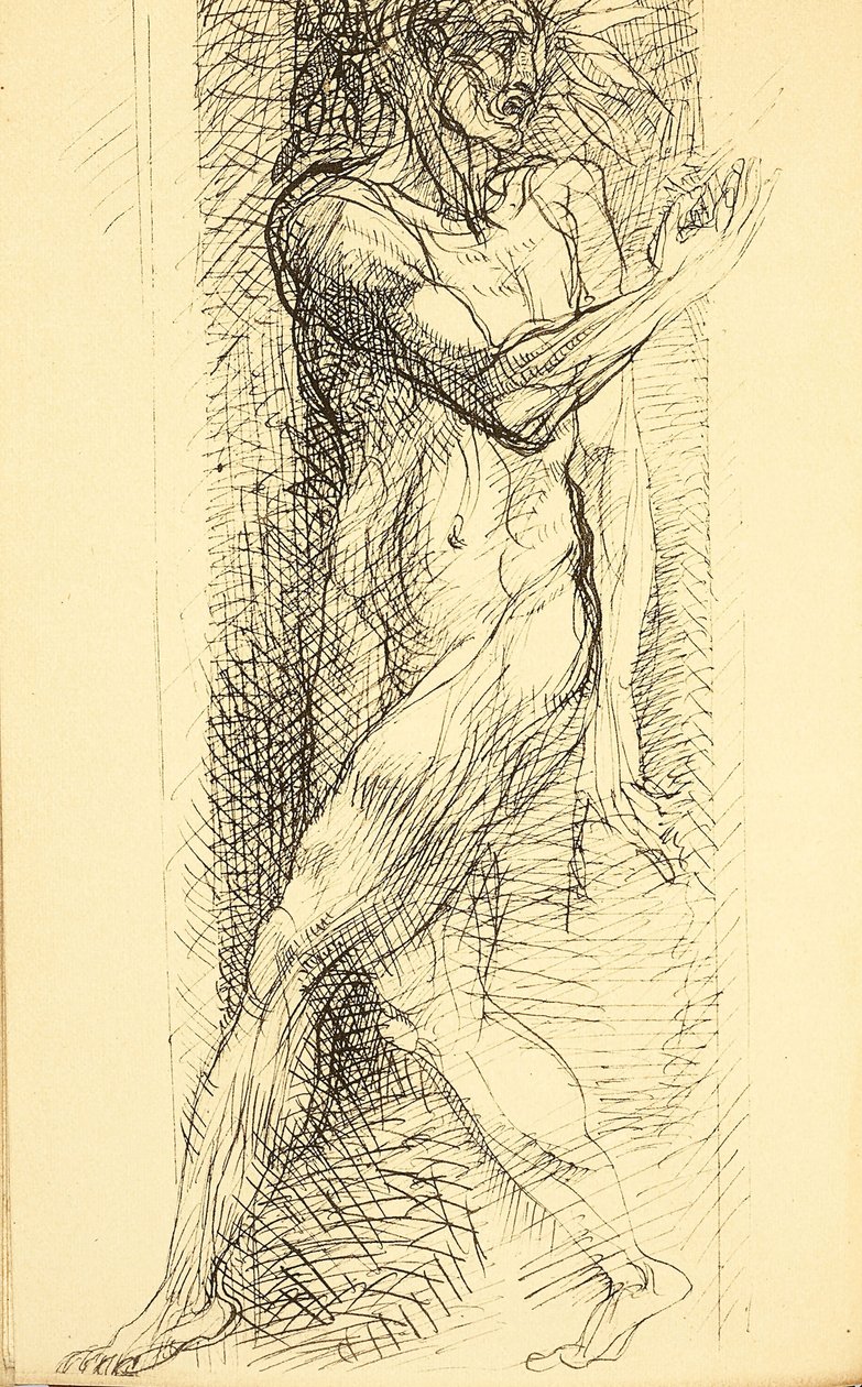 查尔斯-波德莱尔的《恶之花》插图，1887-1888。 作者 奥古斯特·罗丹（Auguste Rodin）