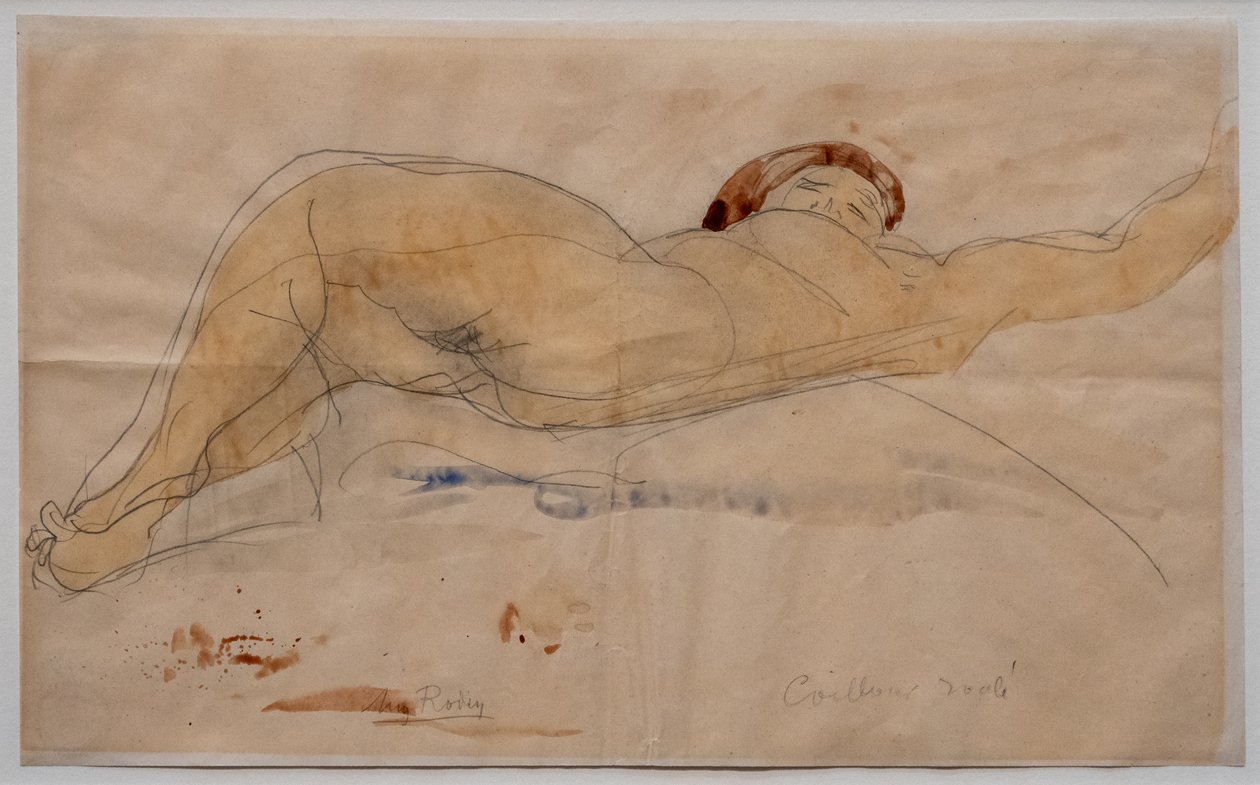 躺着的女性裸体 作者 奥古斯特·罗丹（Auguste Rodin）