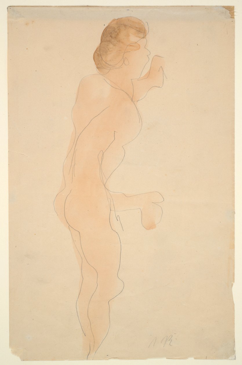 裸体站立，侧面和背面 作者 奥古斯特·罗丹（Auguste Rodin）
