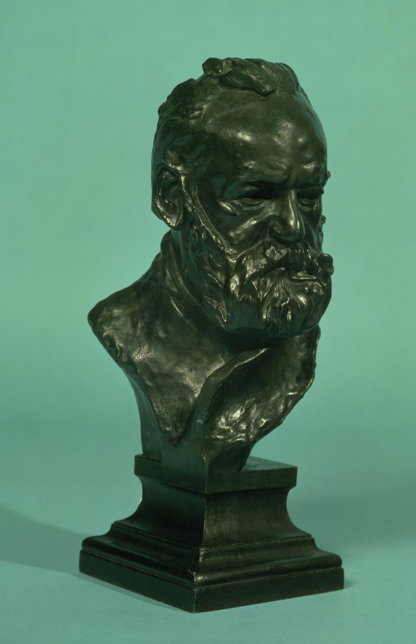 维克多·雨果的肖像头（1802-85）（铜牌） 作者 奥古斯特·罗丹（Auguste Rodin）