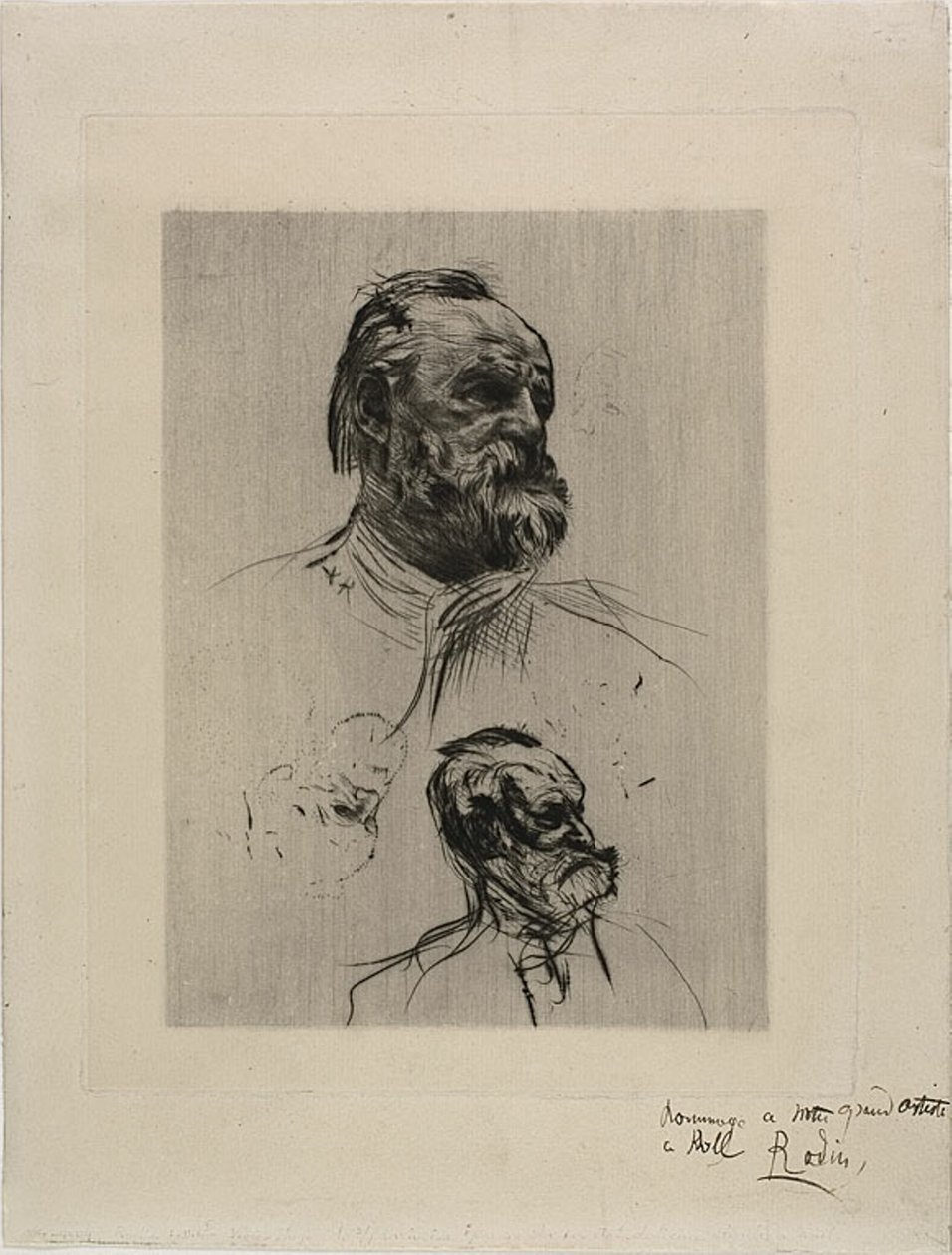 维克多-雨果肖像，四分之三视角 作者 奥古斯特·罗丹（Auguste Rodin）