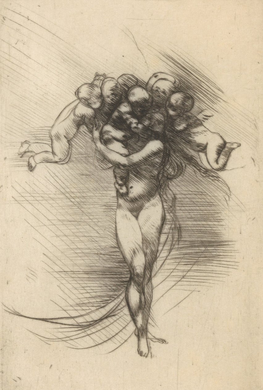 春天的Printemps, 1882-88。 作者 奥古斯特·罗丹（Auguste Rodin）