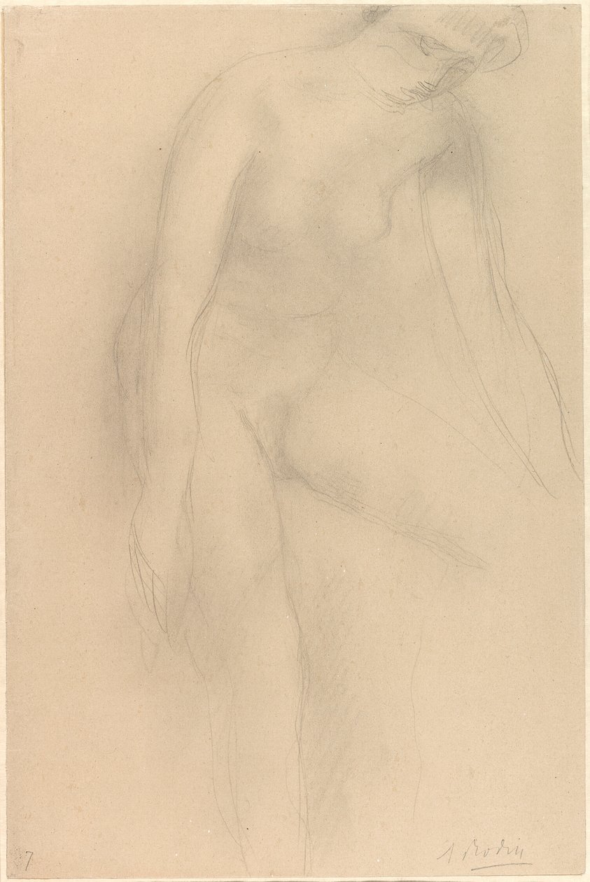站立的女性裸体，向前弯曲 作者 奥古斯特·罗丹（Auguste Rodin）