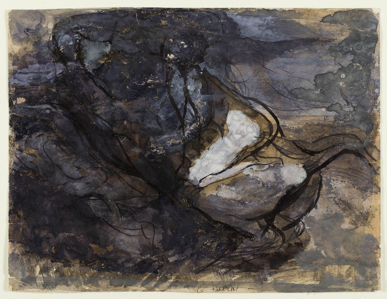 女巫的安息日（正面）；半人马素描（背面） 作者 奥古斯特·罗丹（Auguste Rodin）