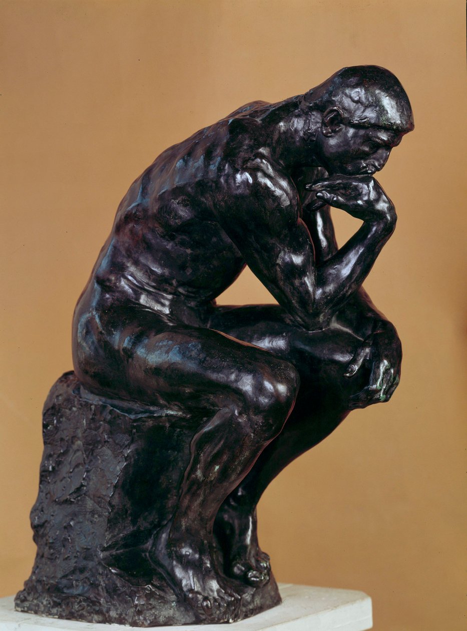 奥古斯特·罗丹（Auguste Rodin）（1840-1917）的思想家青铜雕塑。 作者 奥古斯特·罗丹（Auguste Rodin）
