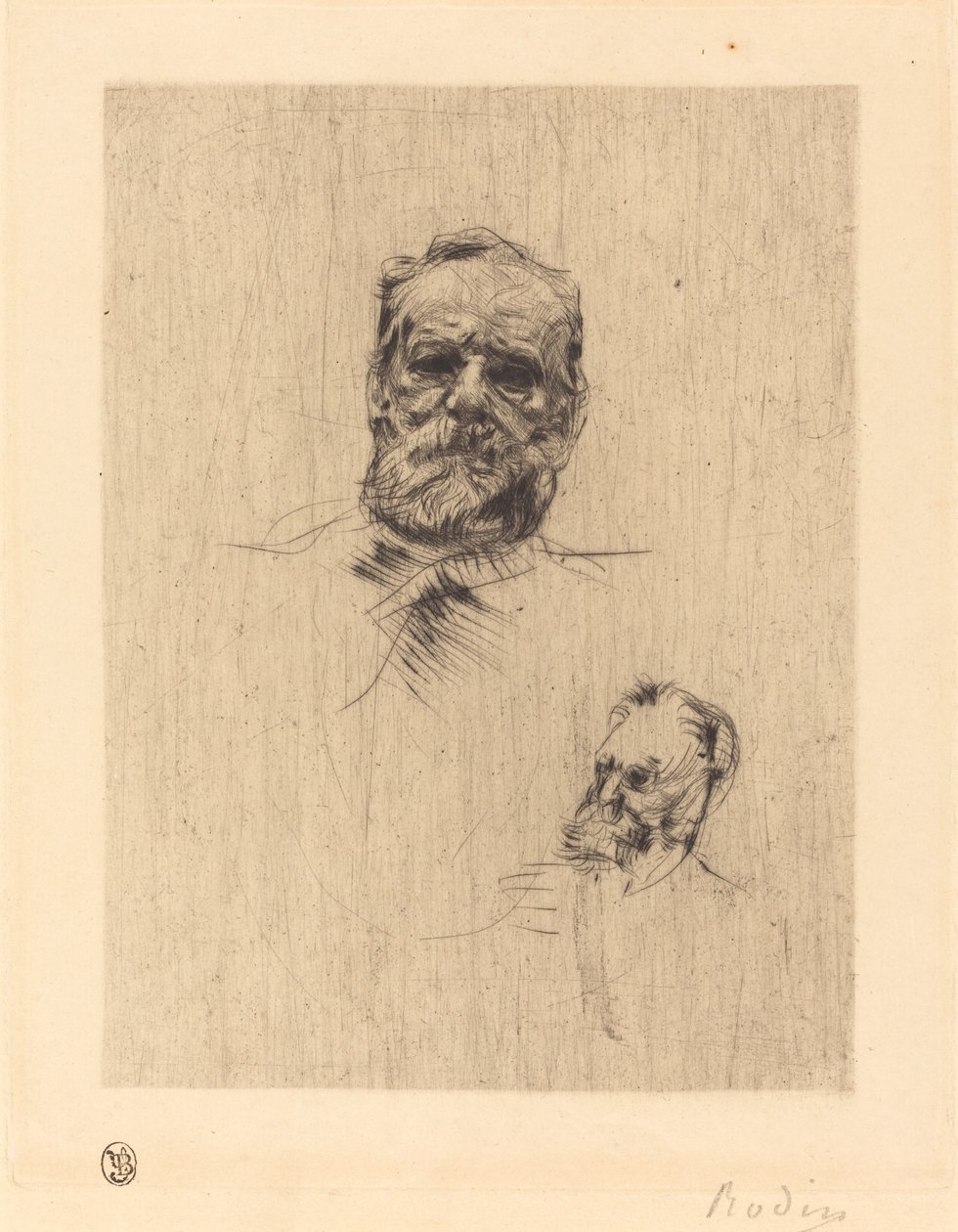 维克多-雨果，De Face，1886年。 作者 奥古斯特·罗丹（Auguste Rodin）