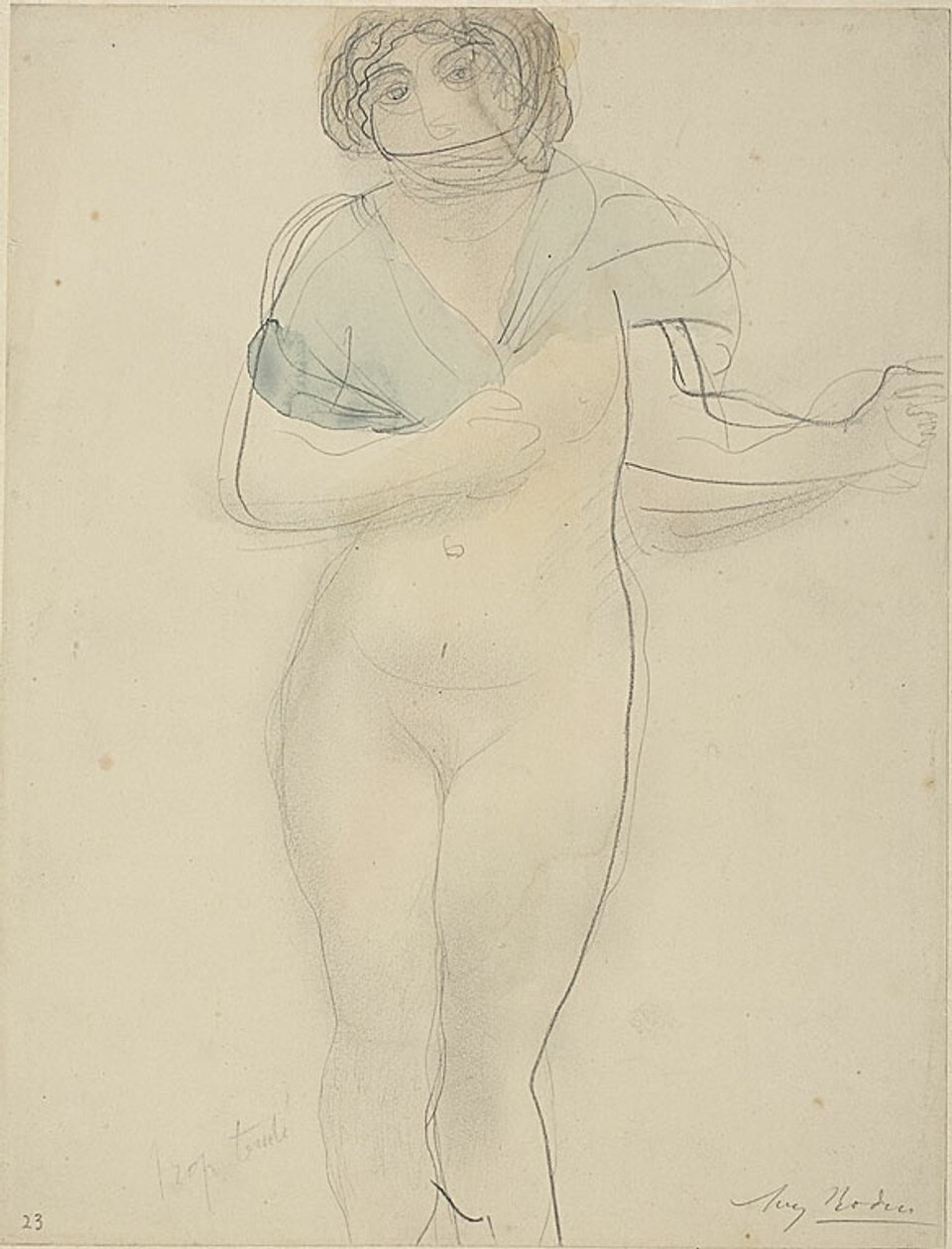 披披肩的女人 作者 奥古斯特·罗丹（Auguste Rodin）