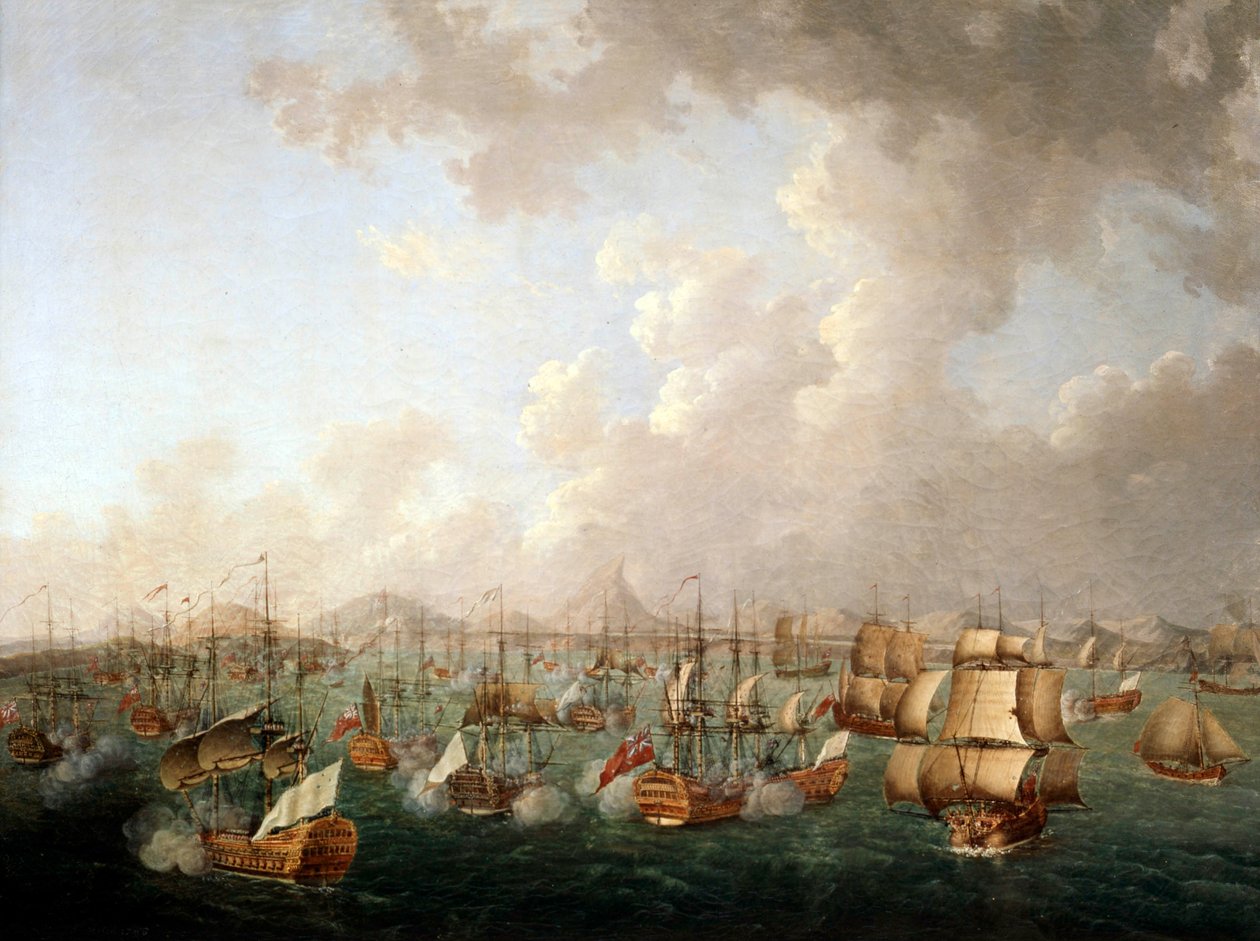 1781年4月16日，1786年波尔图海傍之战 作者 奥古斯特·罗塞尔·德塞西