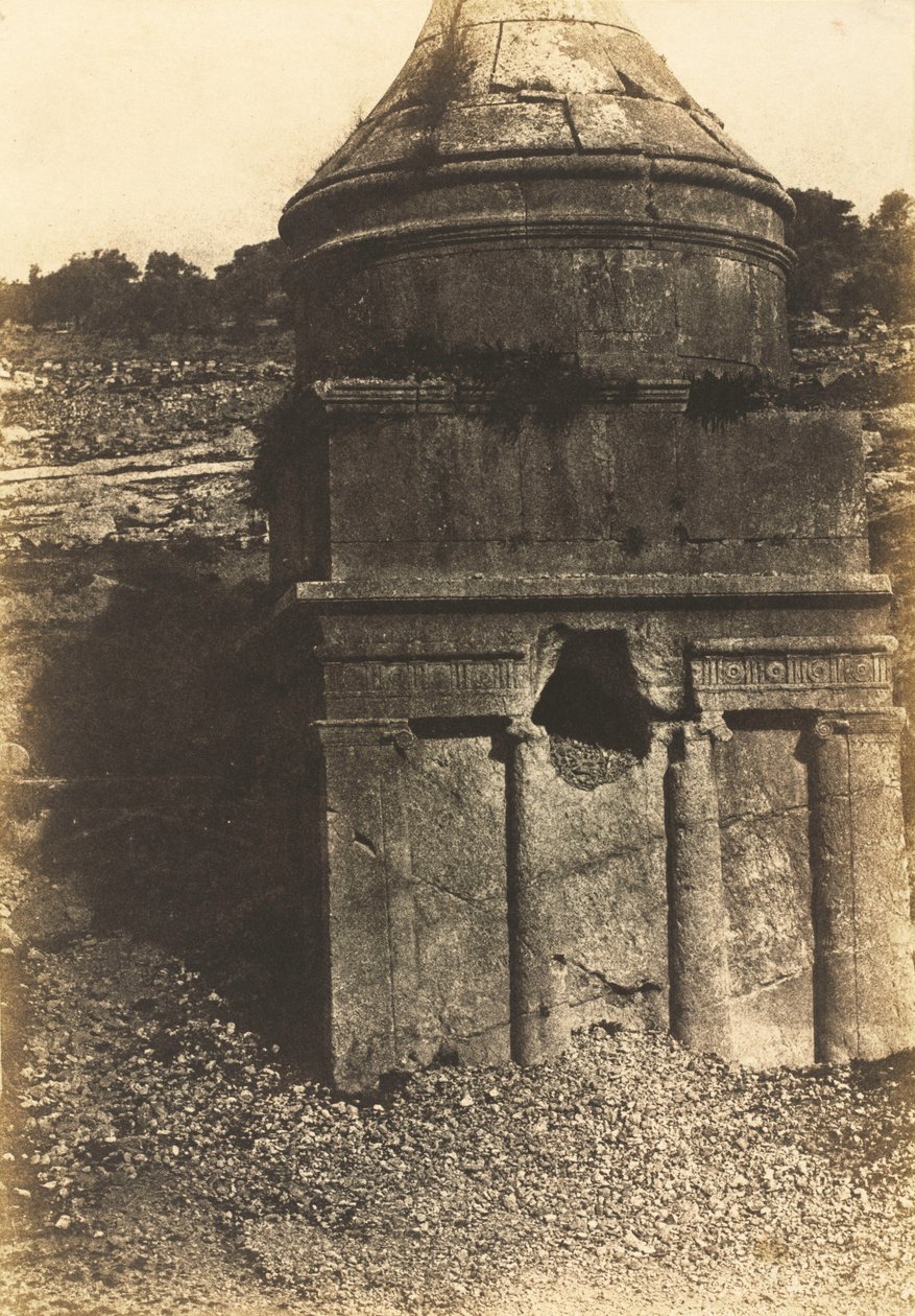 押沙龙之墓，汲沦谷，耶路撒冷，1854 年（照片） 作者 奥古斯特·萨尔兹曼（Auguste Salzmann）