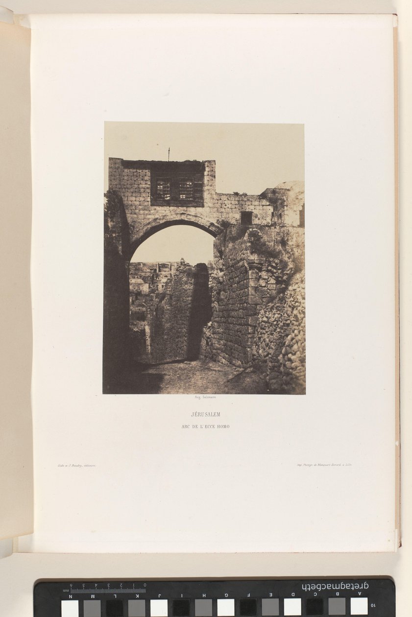 Boog van Ecce Homo, Jeruzalem
耶路撒冷。厄斯-霍姆拱门（物品上的标题） 作者 奥古斯特·萨尔兹曼（Auguste Salzmann）