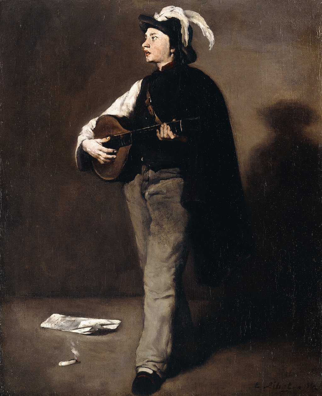 Mandoline Player，1862年 作者 奥古斯特·奥杜勒·里伯特