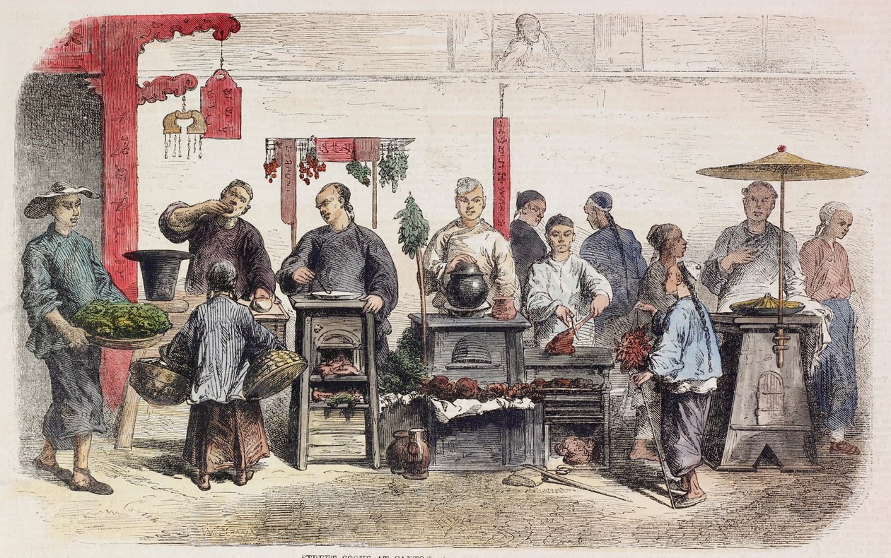 广州的街头厨师 作者 奥古斯特·博尔盖特