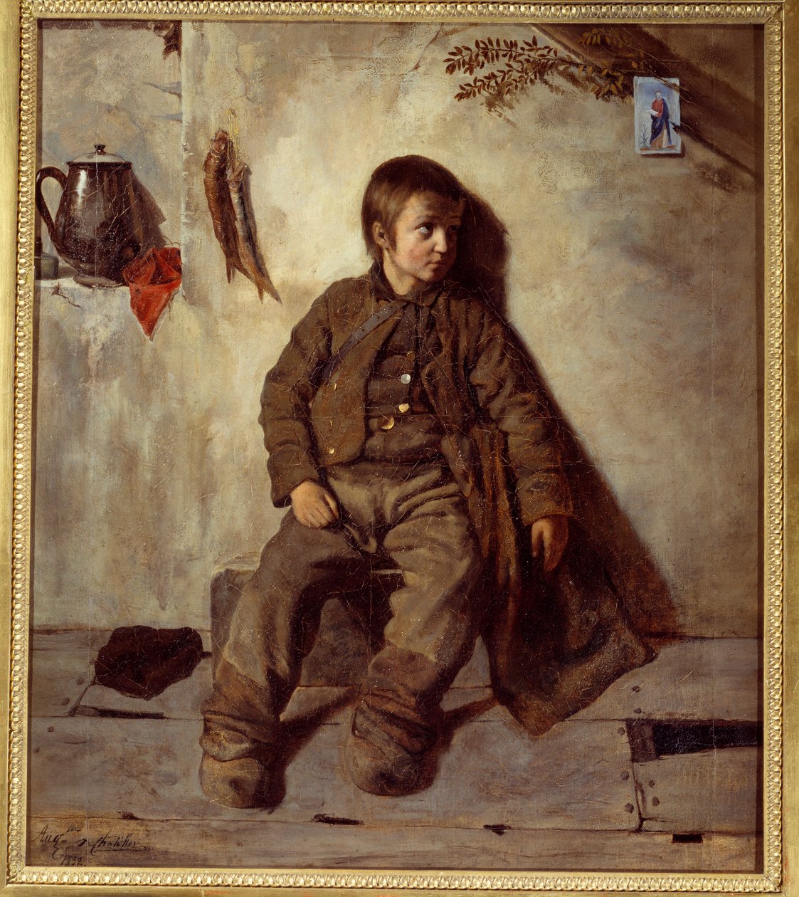A Savoyard Chimney Painting by Auguste de Chatillon (1813-1881) 作者 奥古斯特·夏蒂永（Auguste de Chatillon）