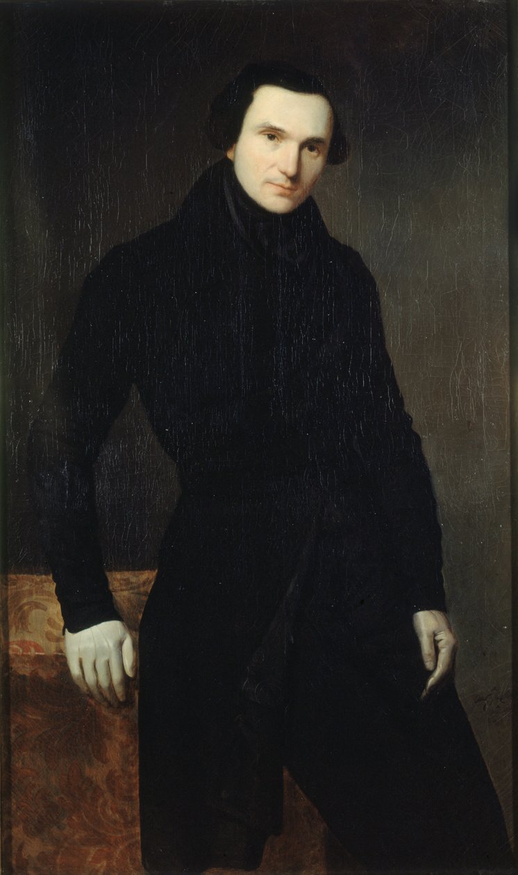 欧仁-伦杜尔的肖像，1798-1874，1836年。 作者 奥古斯特·夏蒂永（Auguste de Chatillon）