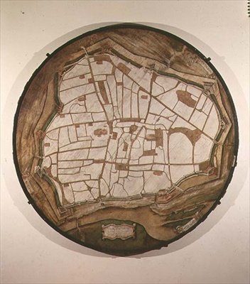维也纳圆形地图，1547-49 作者 奥古斯丁·赫希沃格尔