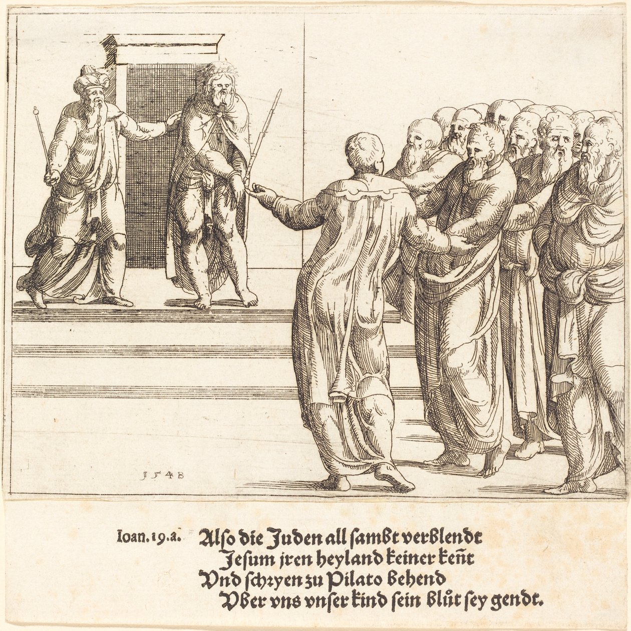 Ecce Homo, and the Jews Deny Christ, 1548. 作者 奥古斯丁·赫希沃格尔