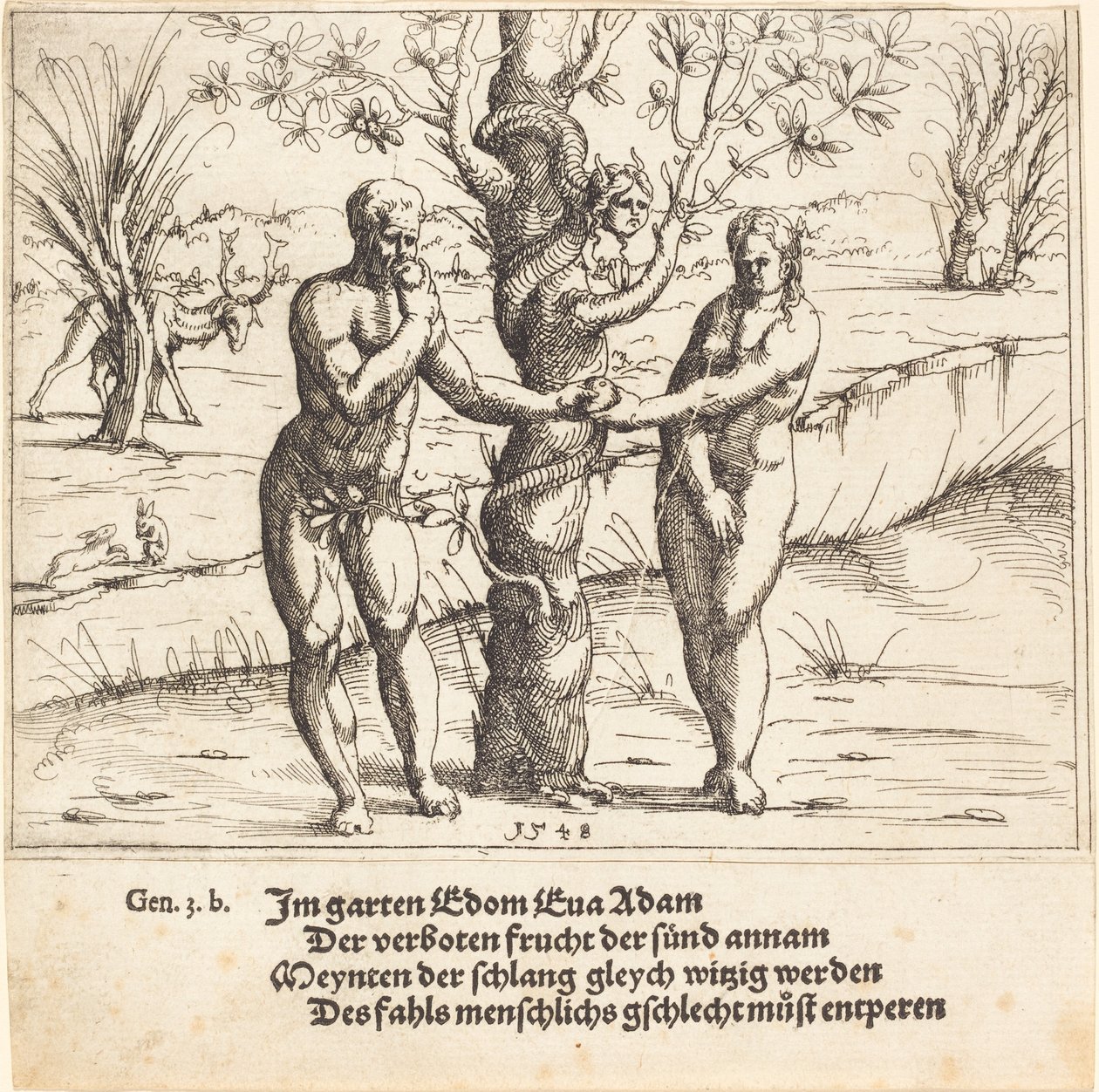 人类的堕落》，1548年。 作者 奥古斯丁·赫希沃格尔