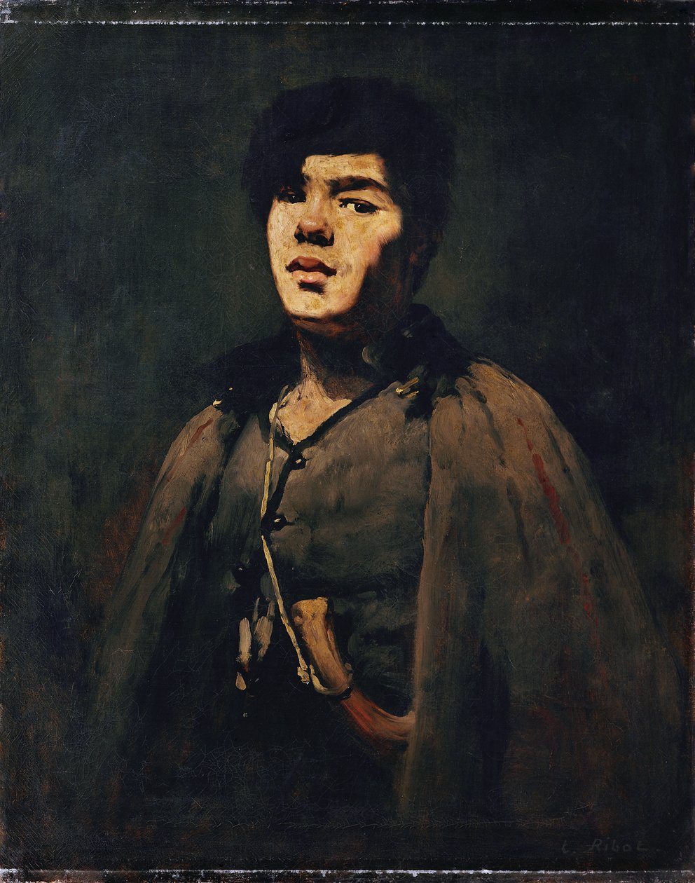 年轻的牧羊人 作者 Augustin Theodule Ribot