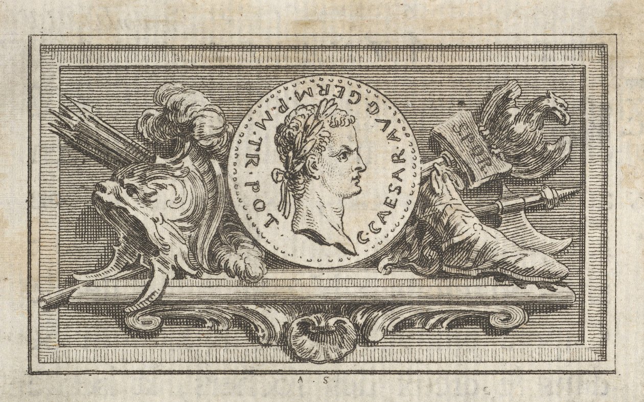 第6本书中的卡利古拉肖像奖章，来自提比尔（Tibèreou les les les）六首诗，于1768年出版。 作者 奥古斯丁·德·圣奥宾