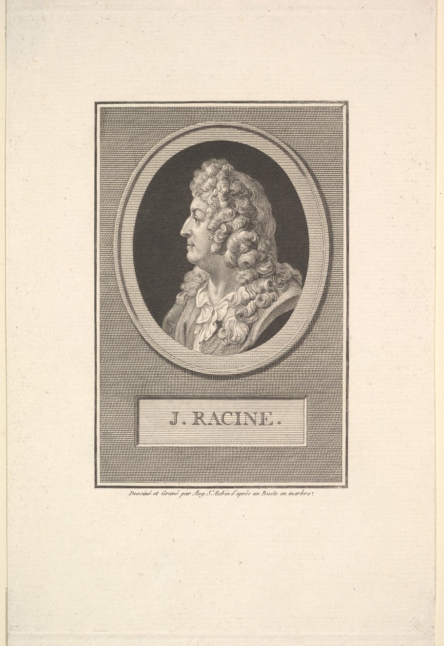 吉恩·拉辛（Jean Racine）肖像，1800年。 作者 奥古斯丁·德·圣奥宾