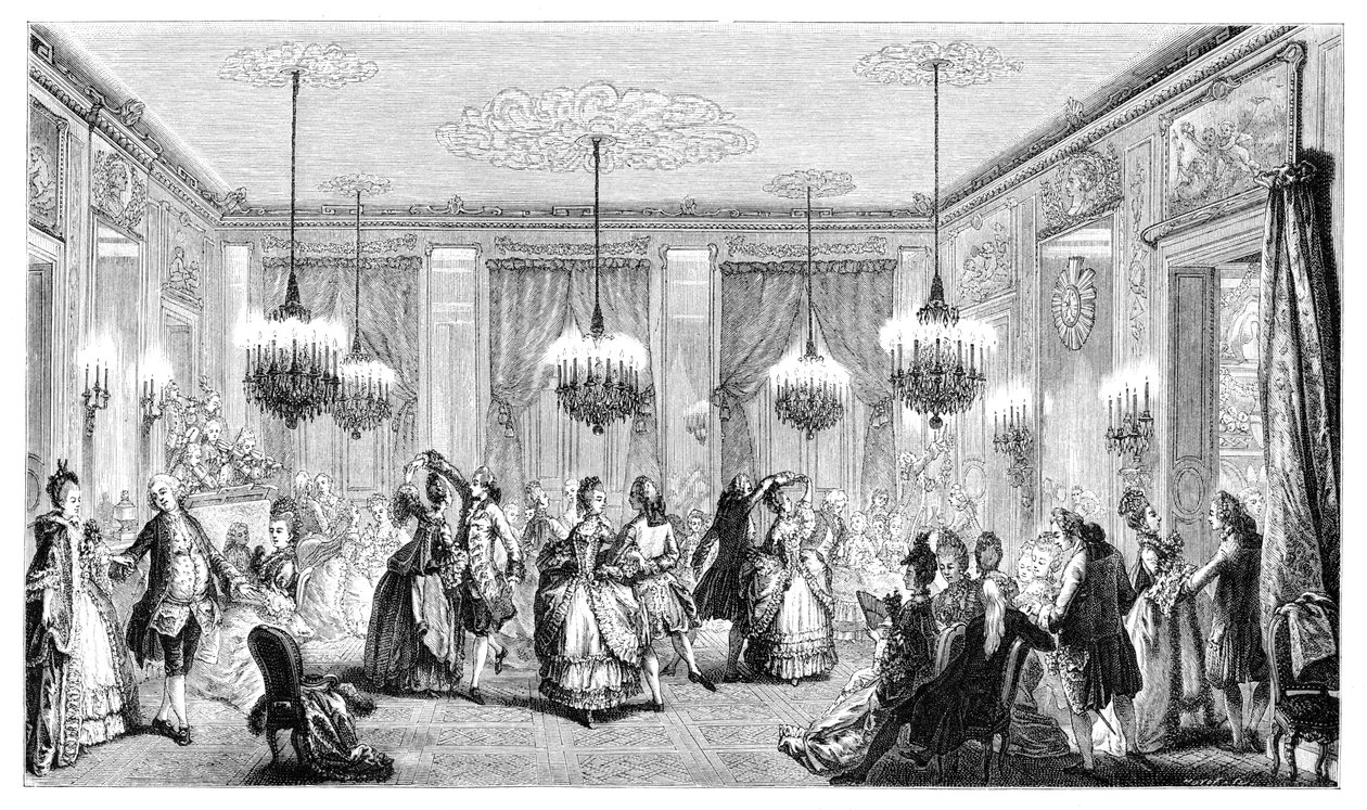 舞会，1885年。 作者 奥古斯丁·德·圣奥宾