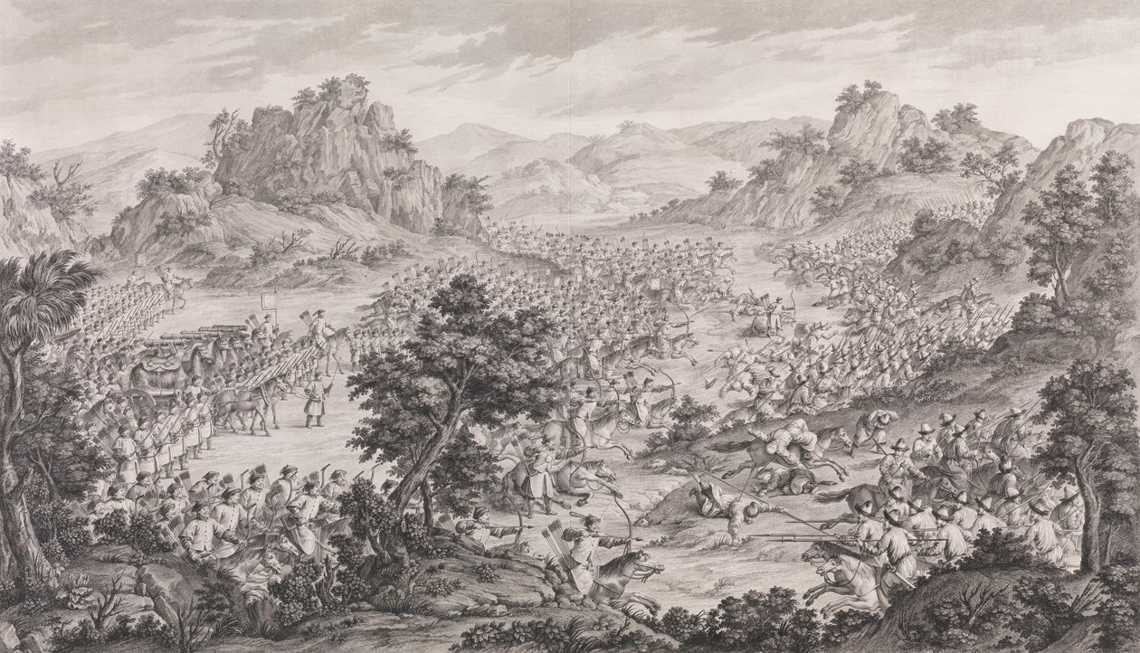 库尔曼的伟大胜利，1770年。 作者 奥古斯丁·德·圣奥宾