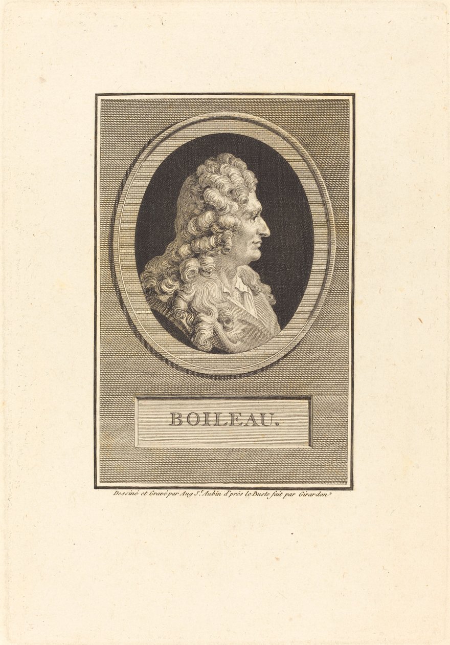 德普罗-尼古拉-博伊罗（Despreaux-Nicolas Boileau 作者 弗朗索瓦·吉拉尔东之后的奥古斯丁·德·圣奥宾