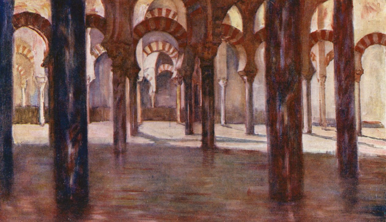 在科尔多瓦大教堂（彩色石版画） 作者 奥古斯丁·菲茨杰拉德