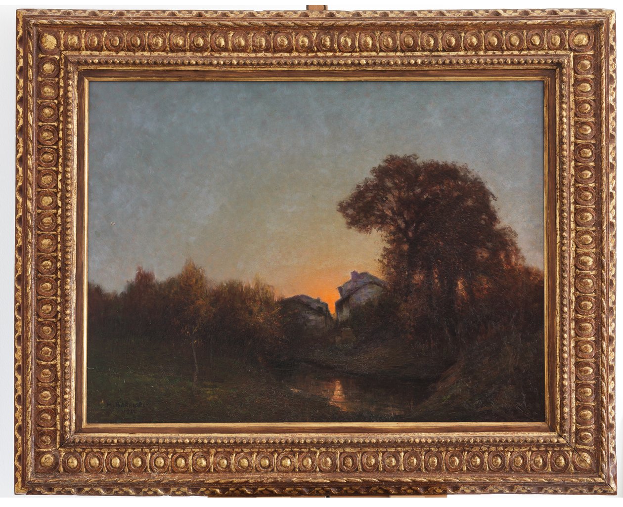 夕阳下的风景（布面油画） 作者 奥古斯托·巴拉基
