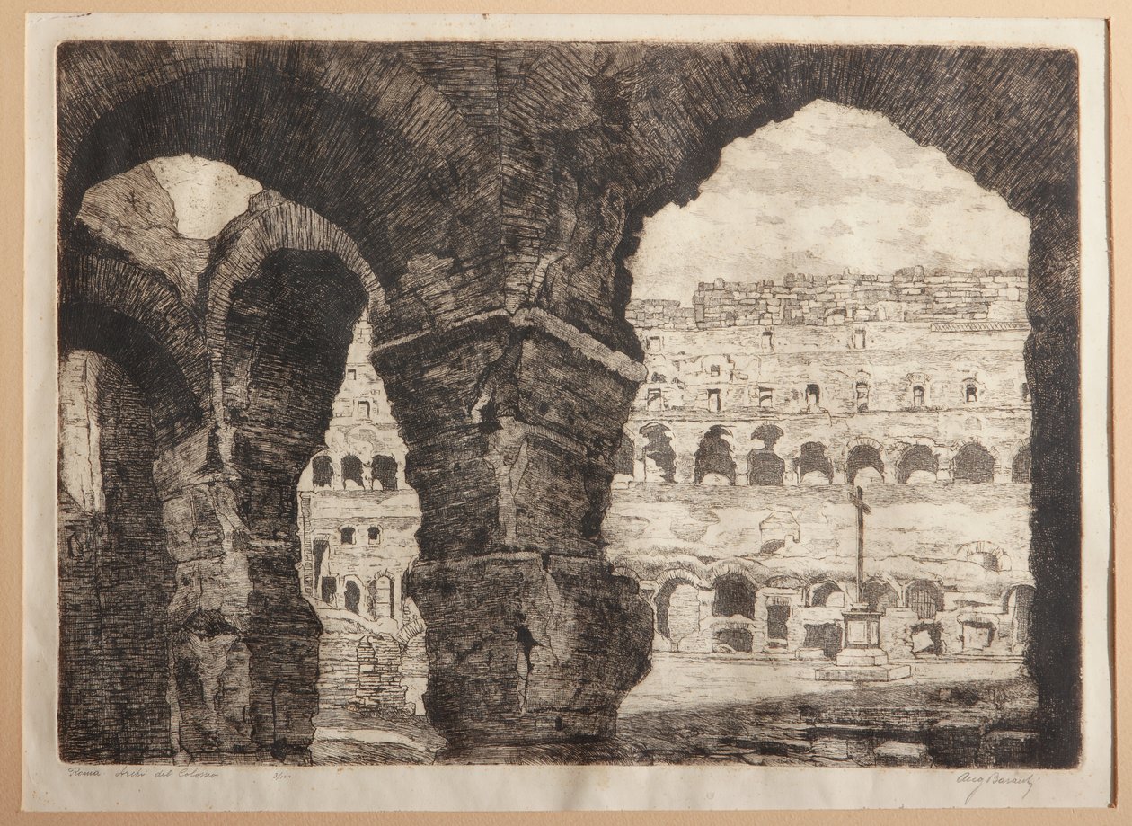 罗马，斗兽场拱门（蚀刻版画，纸本） 作者 奥古斯托·巴拉基