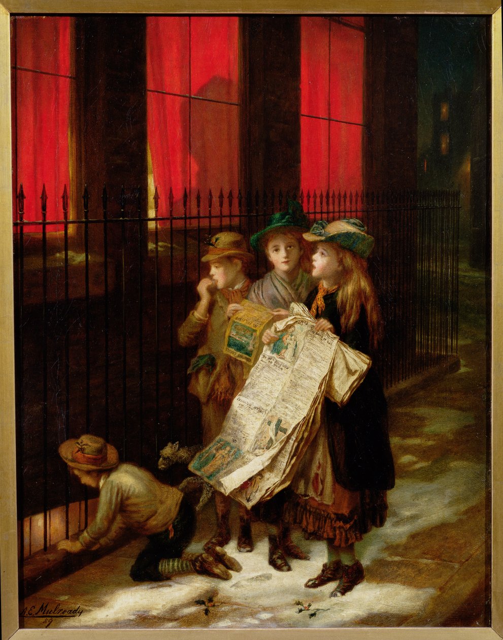 Carol Singers，1889年 作者 奥古斯都·爱德华·马尔雷迪