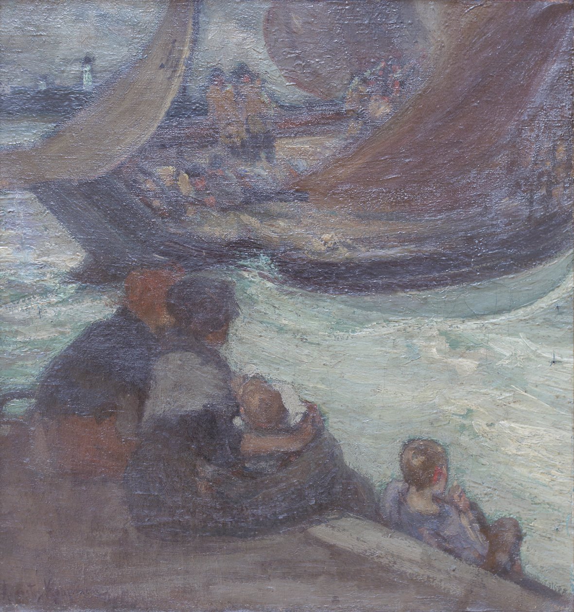 出海捕鱼，奥古斯都-库普曼（布面油画） 作者 奥古斯都·B·库普曼