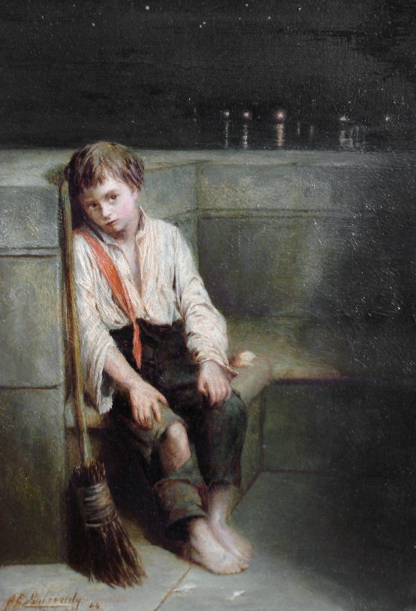 伦敦的乔--一天的结束 作者 奥古斯都（Augustus）Edwin Mulready