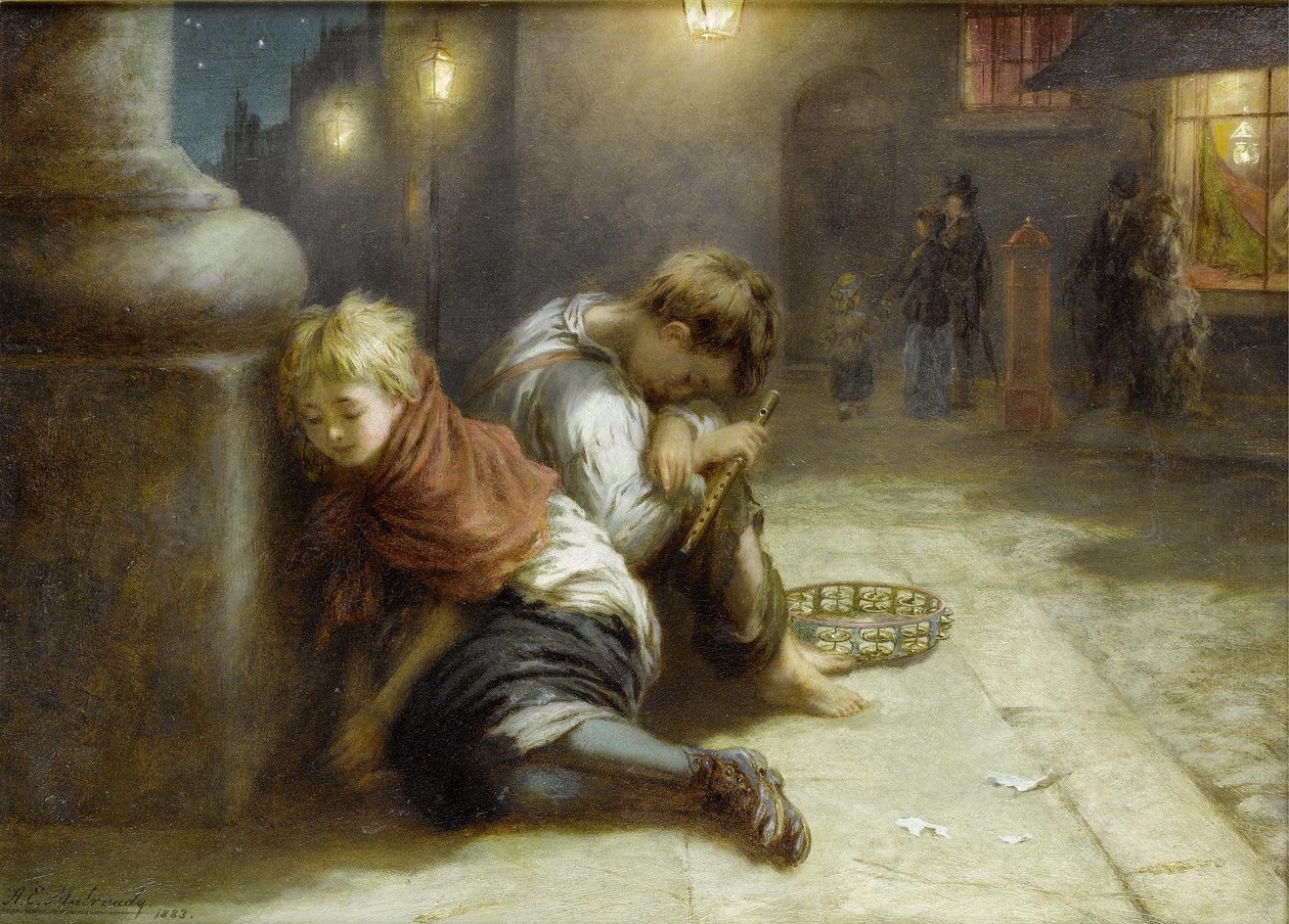疲劳的吟游诗人 作者 奥古斯都（Augustus）Edwin Mulready