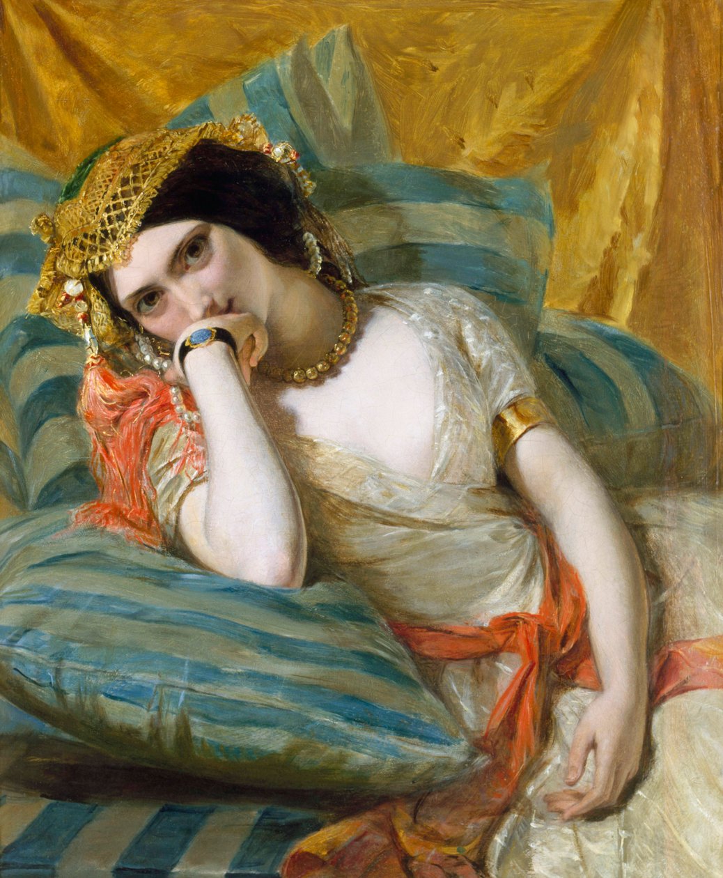 你不虚假，但你善变。19 世纪（绘画） 作者 奥古斯都·利奥波德蛋