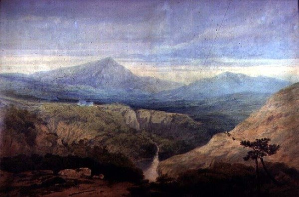 Mawddach河谷：远处的Cader Idris 作者 奥古斯都·沃尔·卡特科特