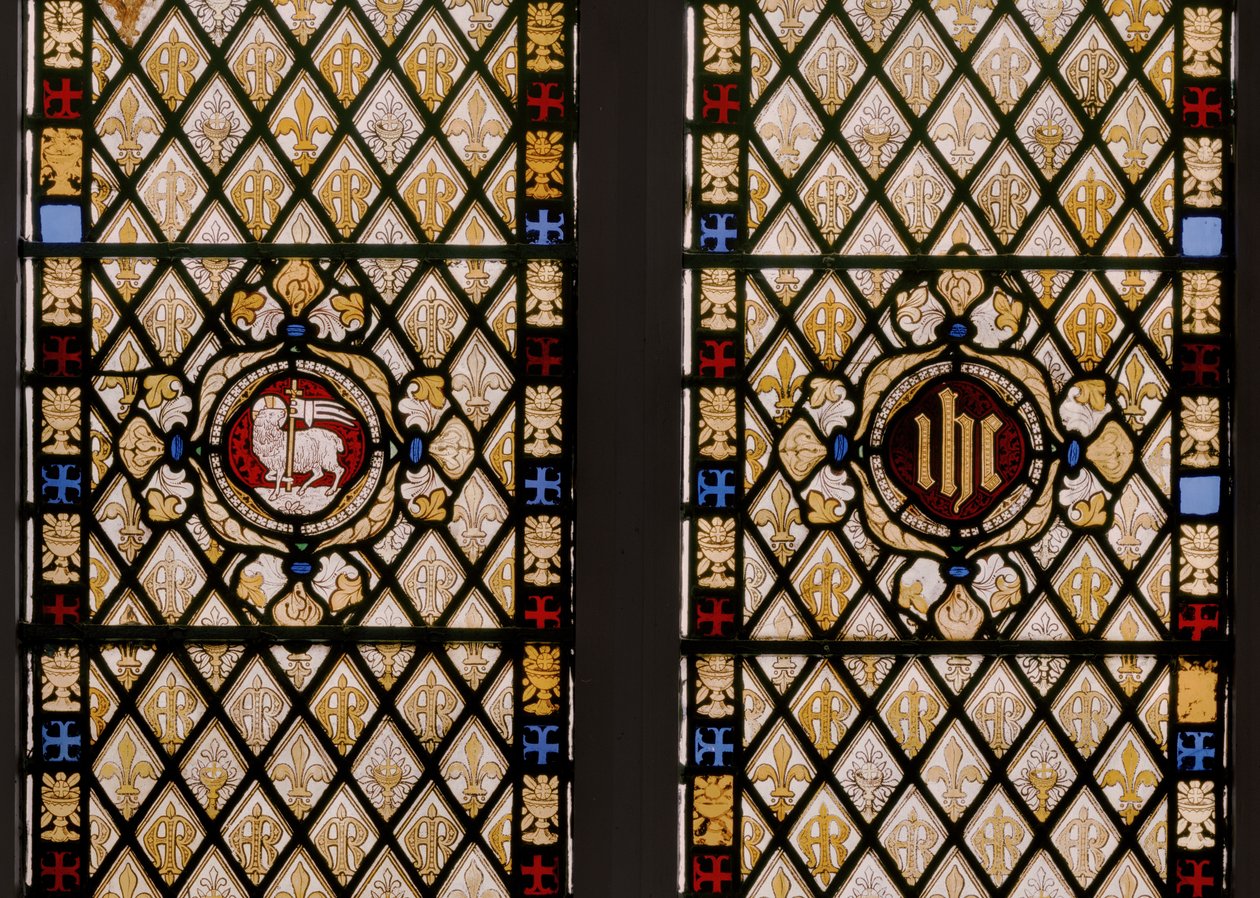 Apse Window，细节，1841-42（彩色玻璃） 作者 奥古斯都·韦尔比·诺斯莫尔·普金