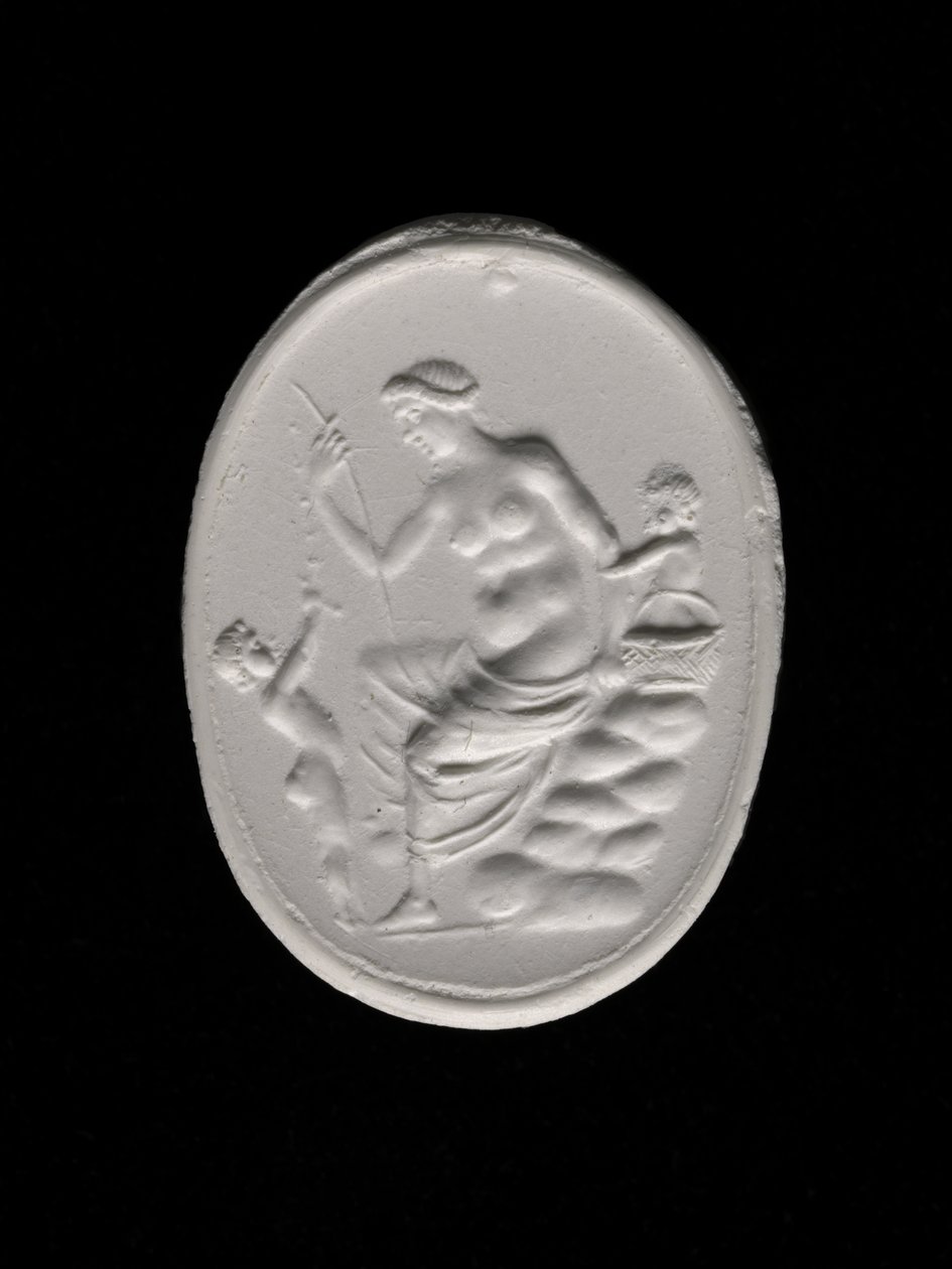 描绘阿佛洛狄忒的环石印象，约公元前100-70年（石膏）。 作者 奥洛斯奥洛斯