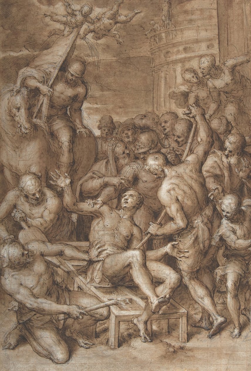 圣劳伦斯的殉道，1580年代-1590年代初。 作者 奥雷利奥·路尼（Aurelio Luini）