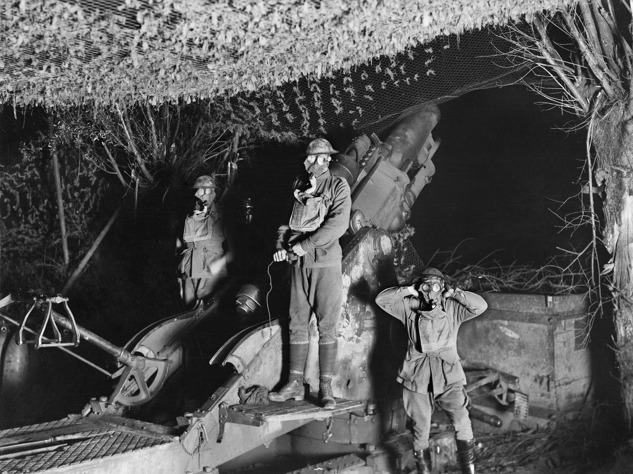 1917年9月，比利时Voormezeele的第二枚澳大利亚攻城炮（第55届澳大利亚攻城炮兵炮兵）的9.2英寸榴弹炮 作者 澳大利亚摄影师