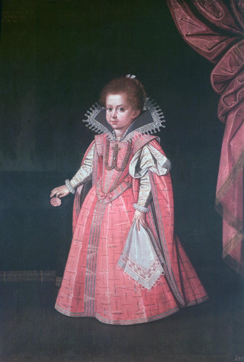 大公玛丽亚安娜（1610-65）小时候，神圣罗马皇帝费迪南德二世的女儿（1578-1637） 作者 奥地利学派