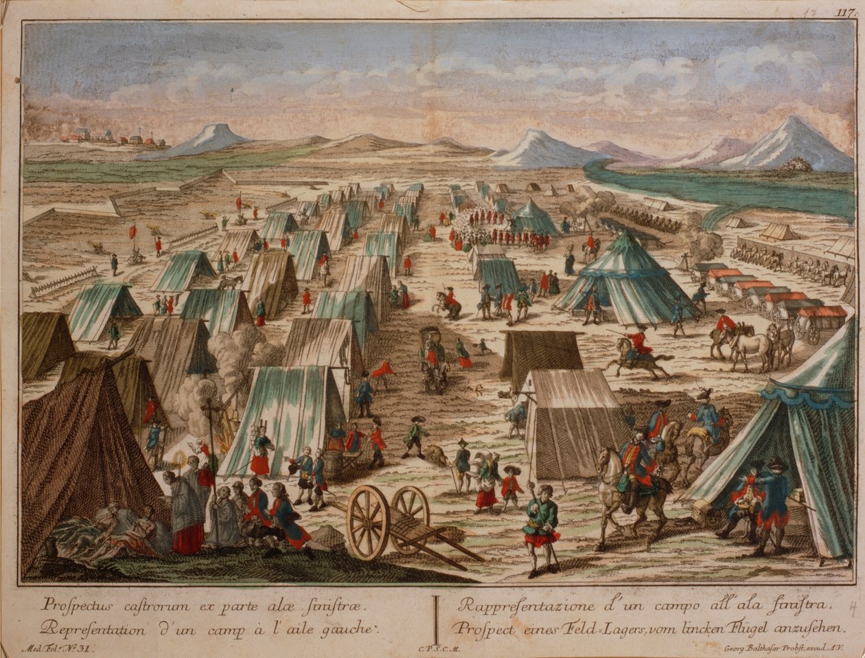军营，1780年 作者 奥地利学派