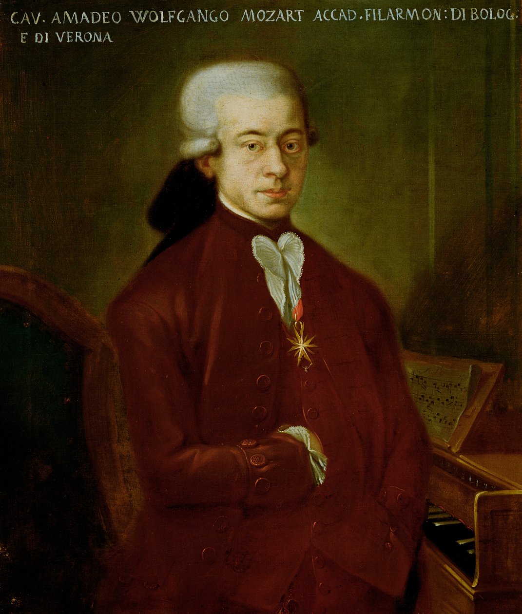 1770年后沃尔夫冈·阿马德乌斯·莫扎特（1756-91）的肖像 作者 奥地利学派