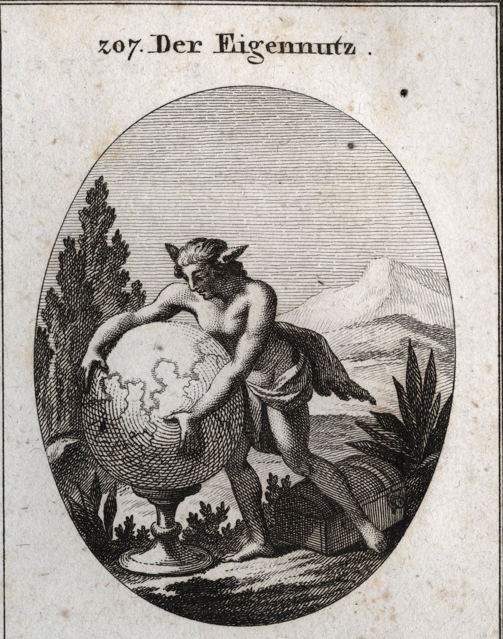 Allegory of interest with wolf skin. He