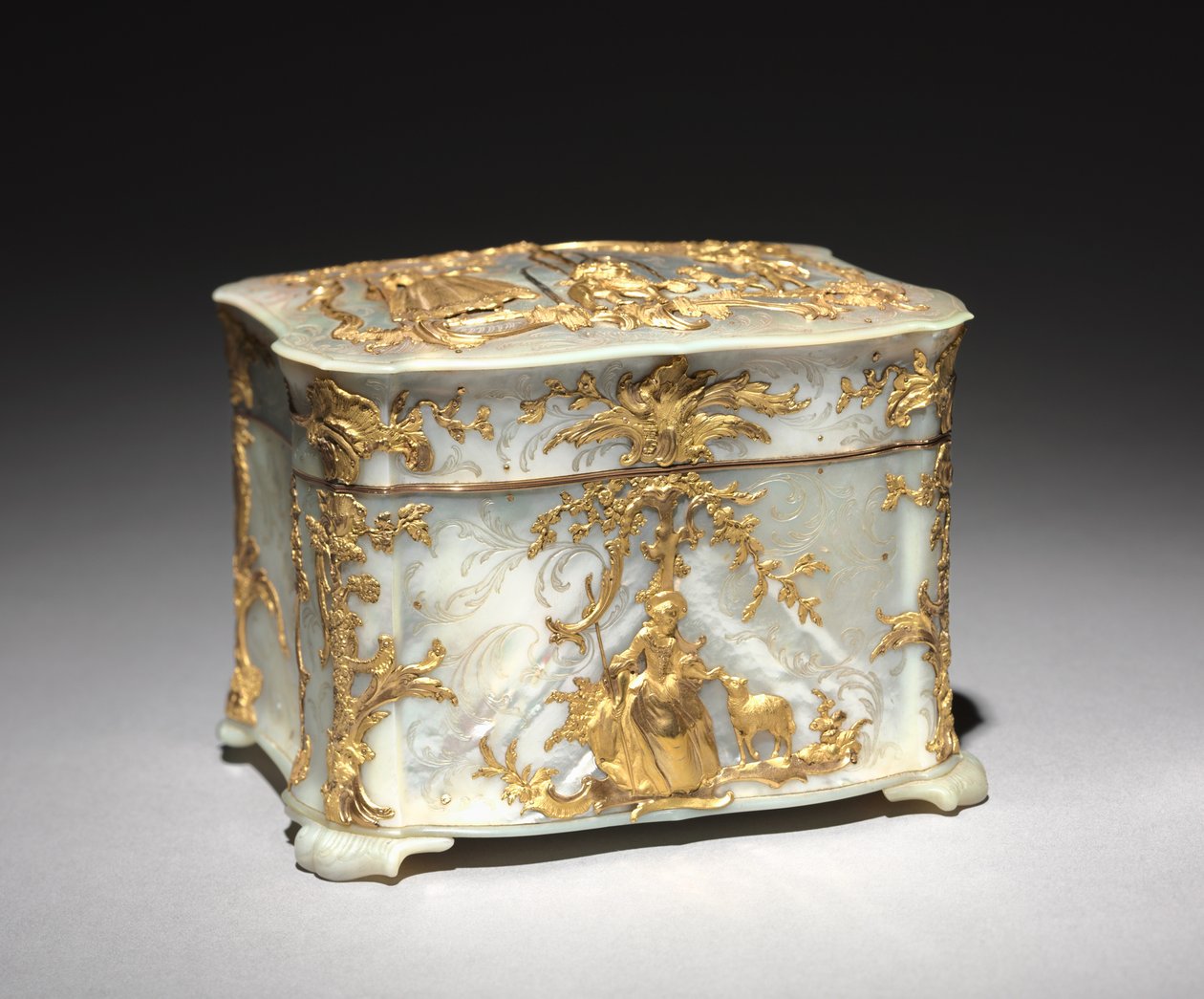 黄金和珍珠贝母盒，约1765年 作者 奥地利学派